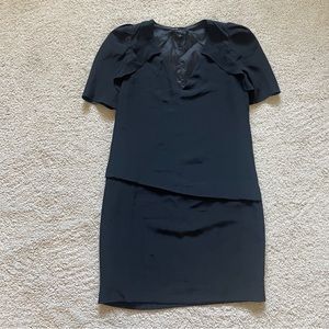 Maje silk black mini dress size 1